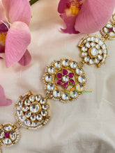 Precious Jadau Kundan Bridal Sheeshphool-Green White-J505